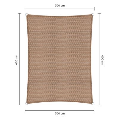 Sunfighter Schaduwdoek Rechthoek zand 3x4m.