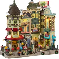 Lemax jingle bell bazaar verlichte facade Caddington Village 2024