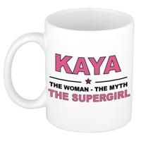 Kaya cadeau mok - Woman Myth Supergirl - naam koffiemok - 300 ml - collega - moederdag