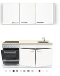 3-in-1 Keukenblok 180 x 60 cm incl. oven + kookplaat + spoelbak en wandkasten RAI-289