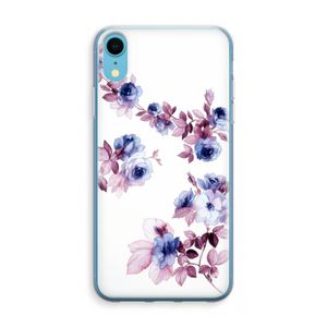 Waterverf bloemen: iPhone XR Transparant Hoesje