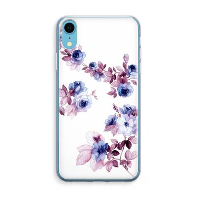 Waterverf bloemen: iPhone XR Transparant Hoesje