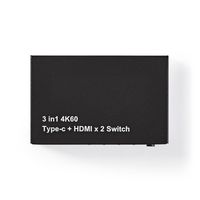Nedis HDMI-Switch | 3 poort | 1x USB-C / 2x HDMI Input | 1x HDMI Output | 1 stuks - VSWI34721AT VSWI34721AT - thumbnail