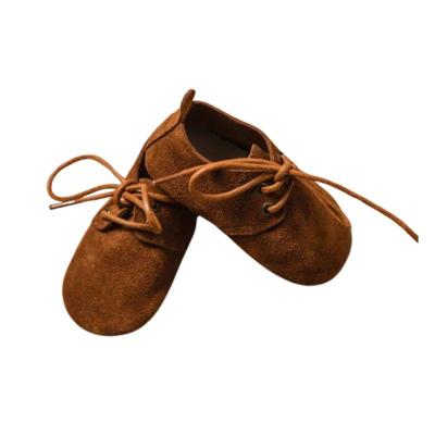 Baby Dutch babyslofjes Nova Camel Suède-S