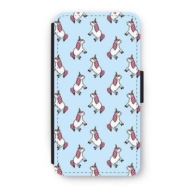 Eenhoorns overal: iPhone X Flip Hoesje