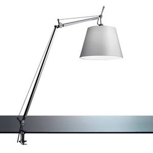 Artemide Tolomeo Mega klemlamp retrofit met dimmer 32cm grijs satijn