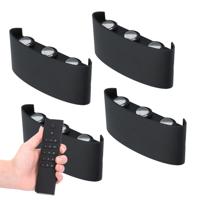 4x Tulsa LED Wandlamp - Dimbaar - Zwart - 6 Watt 280 lumen - 3000K warm wit - IP54 waterdicht - Up & Down light - Incl. dimmer met afstandsbediening