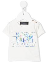 Versace Kids t-shirt à logo imprimé - Blanc