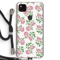 Kleine roosjes: Pixel 4a 5G Transparant Hoesje met koord