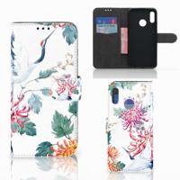 Honor 10 Lite | Telefoonhoesje | Met pasjeshouder | Bird Flowers