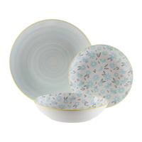 Serviesset Versa BREEZE Blauw Porselein 18 Onderdelen