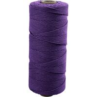 Creativ Company Macramé koord, l: 315 m, dikte 1 mm, dunne kwaliteit 12/12, violet, 220 gr/ 1 bol