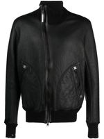 Isaac Sellam Experience off-centre leather bomber jacket - Noir