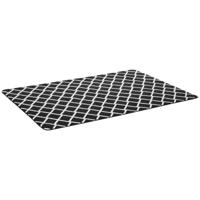 HOMCOM Modern vloerkleed in diamantpatroon, gemakkelijk te reinigen, zwart, 160 x 230 cm
