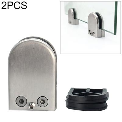 2 stuks 15-20mm platte bodem matte gepolijst 201 RVS vaste clip reling glas hout Layer Board klembeugel