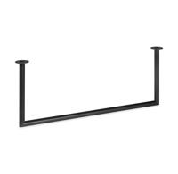 Kledingroede u-vorm zwart Ø32 mm - per meter