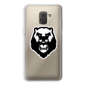 Angry Bear (white): Samsung Galaxy A8 (2018) Transparant Hoesje