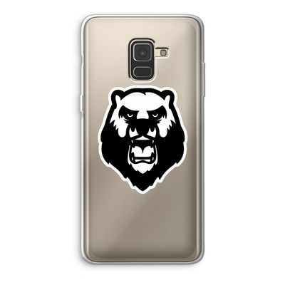 Angry Bear (white): Samsung Galaxy A8 (2018) Transparant Hoesje
