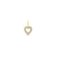 14K Geelgouden Hartvormige Hanger met Zirkonia - Elegant en Romantisch