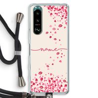 Hartjes en kusjes: Sony Xperia 5 III Transparant Hoesje met koord