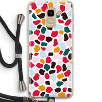 Colored Giraffe: Samsung Galaxy J6 (2018) Transparant Hoesje met koord