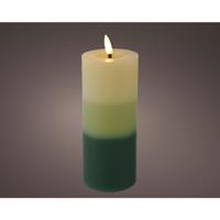 Lumineo Led kaars vlamefffect verloop 15cm groen