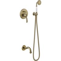 Badkraan Tres Clasic | Inbouw | Mengkraan | Incl.Inbouwdeel | 2-weg | Vintage | Messing mat