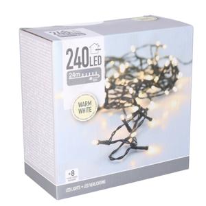 Kerstverlichting - LED lichtsnoer - groen - 240 led lampjes - warm wit - 24 meter