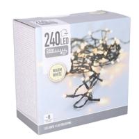 Kerstverlichting - LED lichtsnoer - groen - 240 led lampjes - warm wit - 24 meter - thumbnail