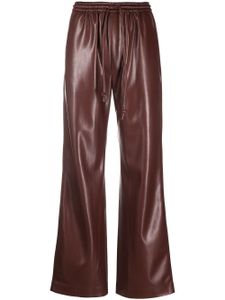 Nanushka pantalon droit à lien de resserrage - Marron