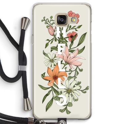 Hello bloemen: Samsung Galaxy A5 (2016) Transparant Hoesje met koord