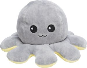 Trixie octopus omkeerbaar pluche roze / lichtblauw (19 CM)