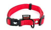 MARTIN SELLIER HALSBAND NYLON ROOD VERSTELBAAR 40 MMX50-70 CM