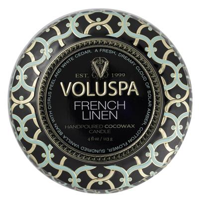 Voluspa Maison Noir French Linen Mini Tin Candle 113gr Voluspa Maison Noir French Linen Mini Tin Candle 113gr