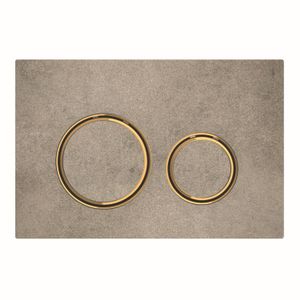 Bedieningsplaat Geberit Sigma 50 Round voor 2-toets Spoeling Messing Goud / Betonlook