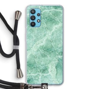 Groen marmer: Samsung Galaxy A32 4G Transparant Hoesje met koord