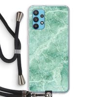 Groen marmer: Samsung Galaxy A32 4G Transparant Hoesje met koord