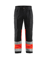 Blåkläder Werkbroek met stretch High-Vis 15511811 | Zwart/High-Vis Rood | Maat 44 - 7330509663196