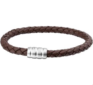 TFT Armband Staal Leer Magneet 6 mm 19.5 cm