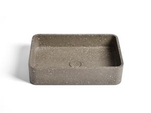 Ideavit Waskom Idea.Gaia 50x32.5x12 cm Vierkant Terrazzo Grijs/Bruin