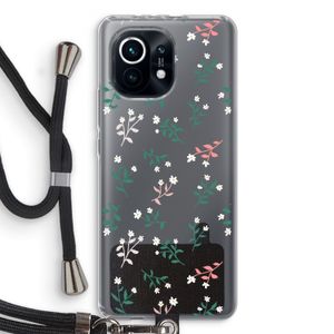 Small white flowers: Xiaomi Mi 11 Transparant Hoesje met koord