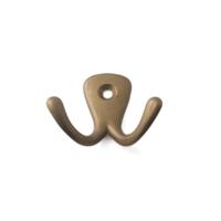 Kapstokhaken luxe - dubbele haak - aluminium - brons - 4,2 x 5,0 cm - ophang haken - jashaken Kapstokhaken luxe - dubbele haak - aluminium - brons - 4,2 x 5,0 cm - ophang haken - jashaken