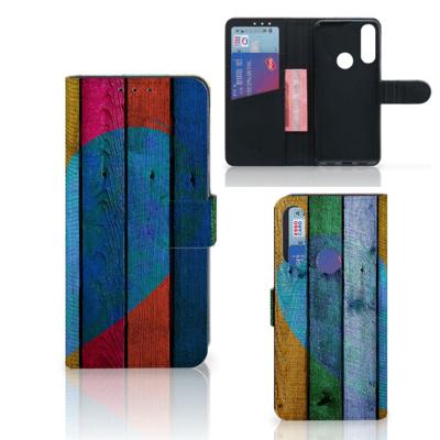 Alcatel 1S 2020 | Book Style Case | Wood Heart - Cadeau voor je Vriend