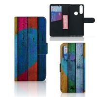 Alcatel 1S 2020 | Book Style Case | Wood Heart - Cadeau voor je Vriend