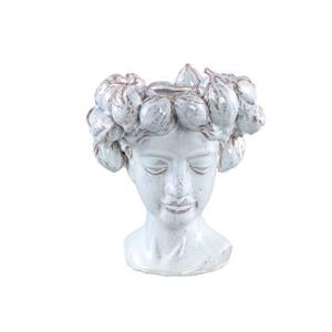 PTMD Alani White glazed ceramic statue of women head B