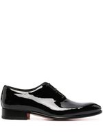 Santoni chaussures oxford en cuir verni - Noir - thumbnail