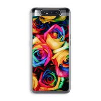 Neon bloemen: Samsung Galaxy A80 Transparant Hoesje
