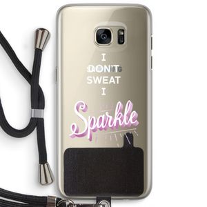Sparkle quote: Samsung Galaxy S7 Edge Transparant Hoesje met koord