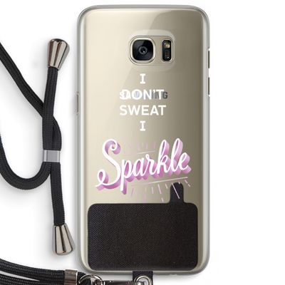 Sparkle quote: Samsung Galaxy S7 Edge Transparant Hoesje met koord