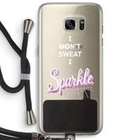 Sparkle quote: Samsung Galaxy S7 Edge Transparant Hoesje met koord